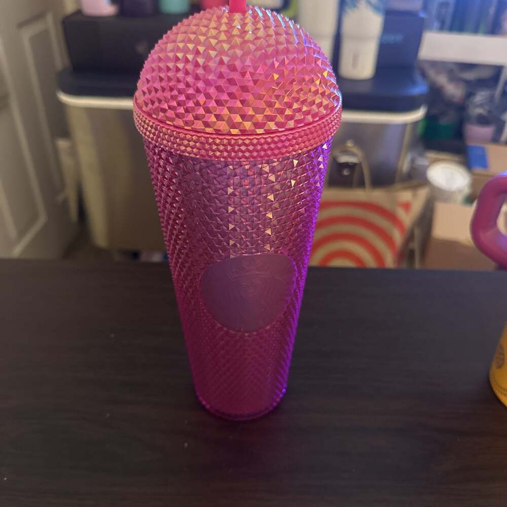 Starbucks Iridescent Pink Dome Studded 24oz Tumbler